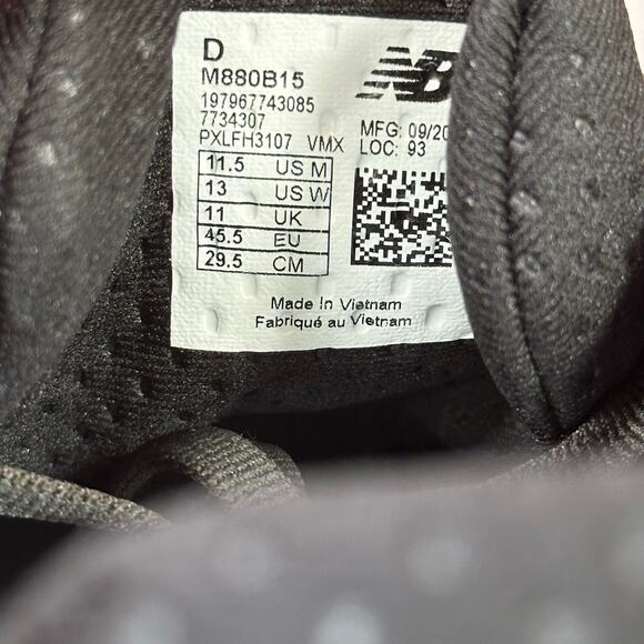 New Balance Men\'s‎ Fresh Foam X 880v15 Black Running Shoes Size 11.5 main image 6